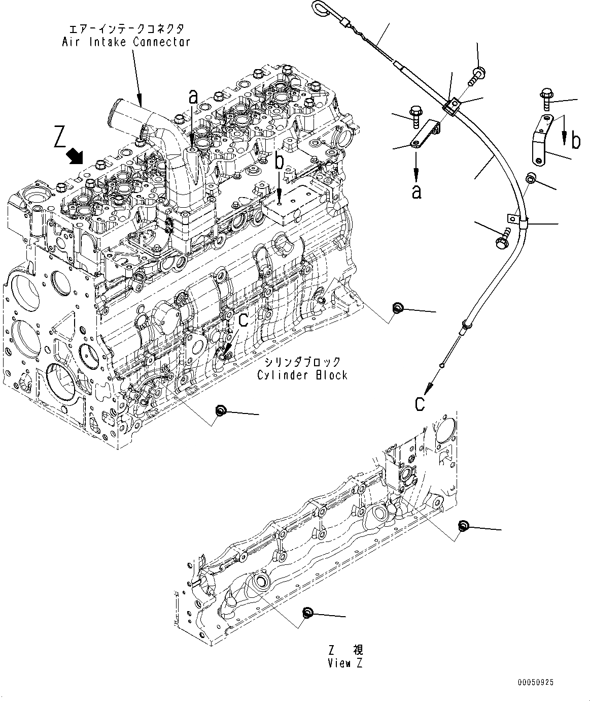 Схема запчастей Komatsu SAA6D107E-1C - МАСЛ. ЩУП (№-) МАСЛ. ЩУП