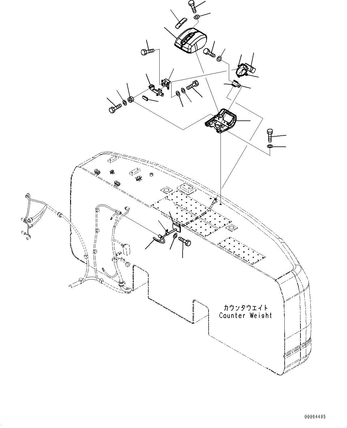 Схема запчастей Komatsu PC200-8 - ЗАДН.VIEW CAMERA (№-) ЗАДН.VIEW CAMERA, -CAMERA