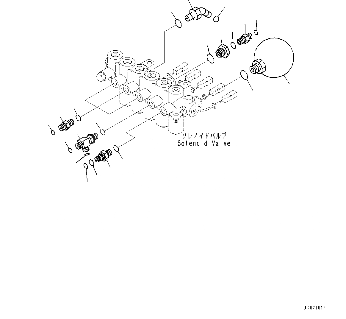 Схема запчастей Komatsu PC200-8 - СОЛЕНОИДНЫЙ КЛАПАН ТРУБЫ, КОМПОНЕНТЫ (№-) СОЛЕНОИДНЫЙ КЛАПАН ТРУБЫ