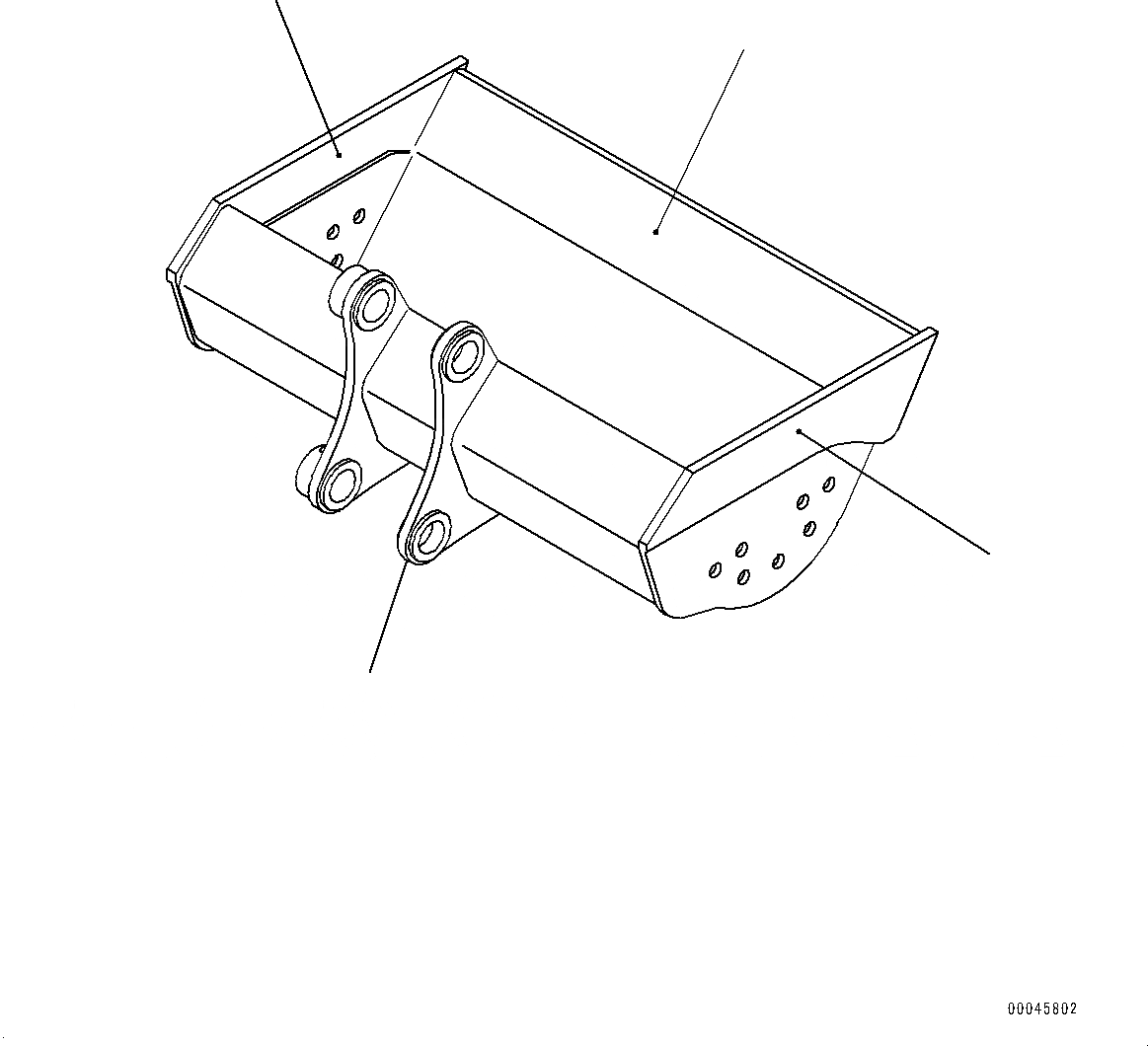 Схема запчастей Komatsu PC200-8 - КОВШ (№-) КОВШ, ЗАЧИСТКА ТРАНШЕЙ, .8M, 8MM ШИР.