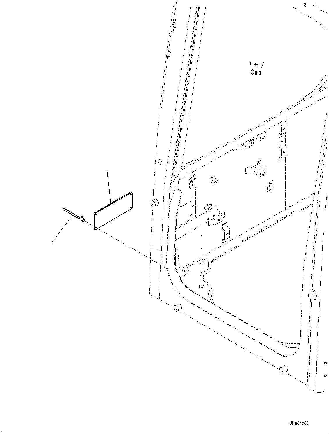 Схема запчастей Komatsu PC200-8 - ROPS ПЛАСТИНА (№-) ROPS ПЛАСТИНА, АНГЛ., США И PUERTO RICO