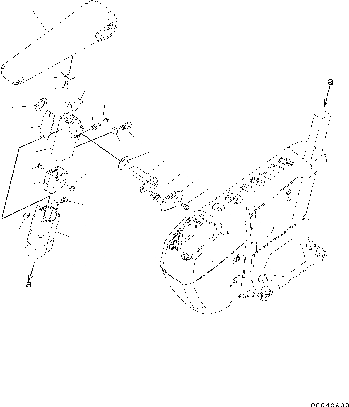 Схема запчастей Komatsu PC700LC-8E0 - КАБИНА, ПОЛ, ПОДЛОКОТНИК, RHS КАБИНА