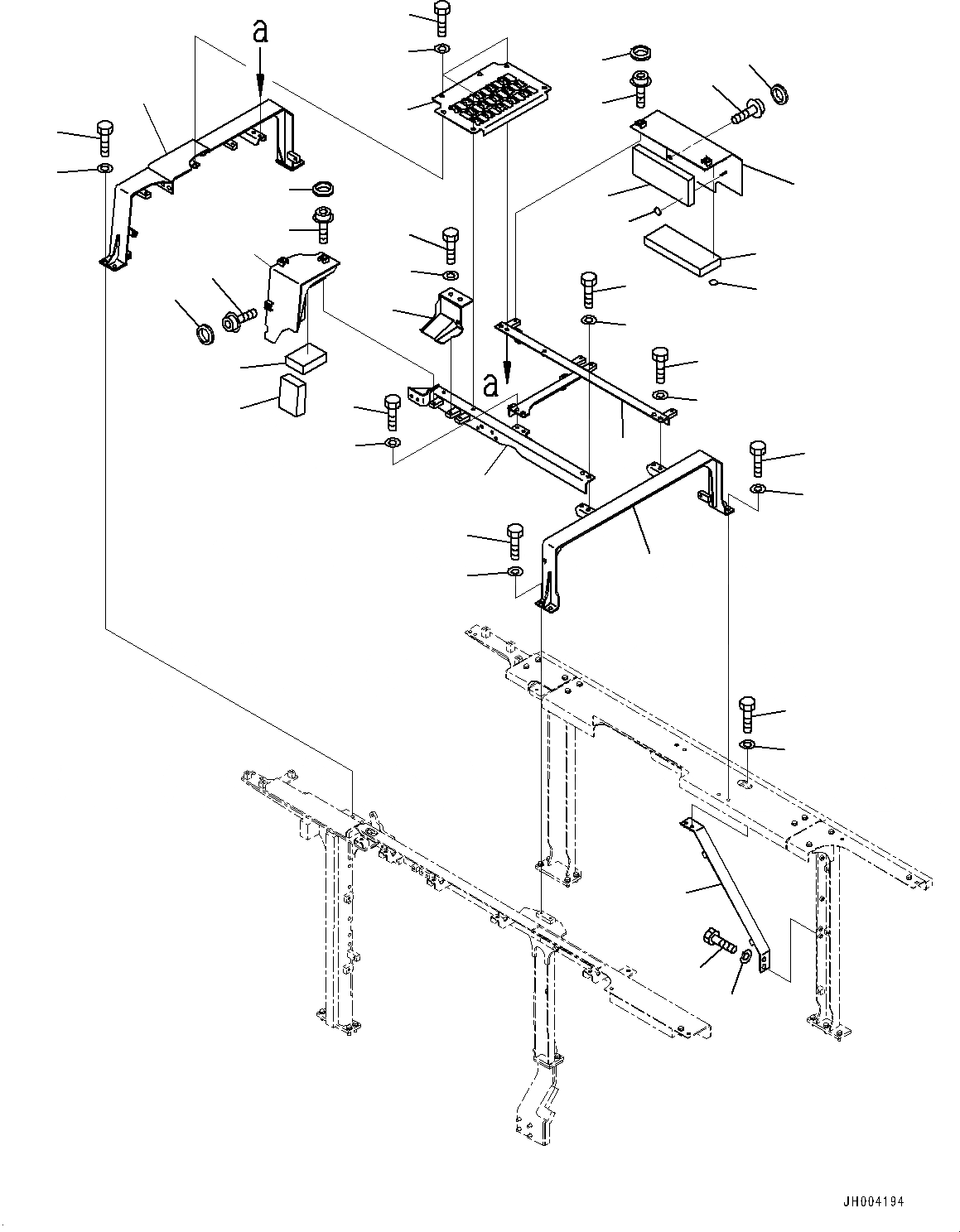 Схема запчастей Komatsu PC700LC-8E0 - РАМА, ЕС БЕЗОПАСН. REGULATION РАМА, ЕС БЕЗОПАСН. REGULATION