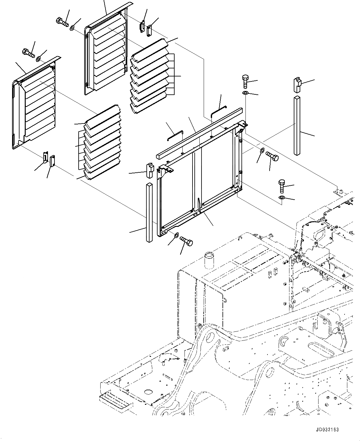 Схема запчастей Komatsu PC700LC-8E0 - ПРАВ. COVER ПРАВ. COVER