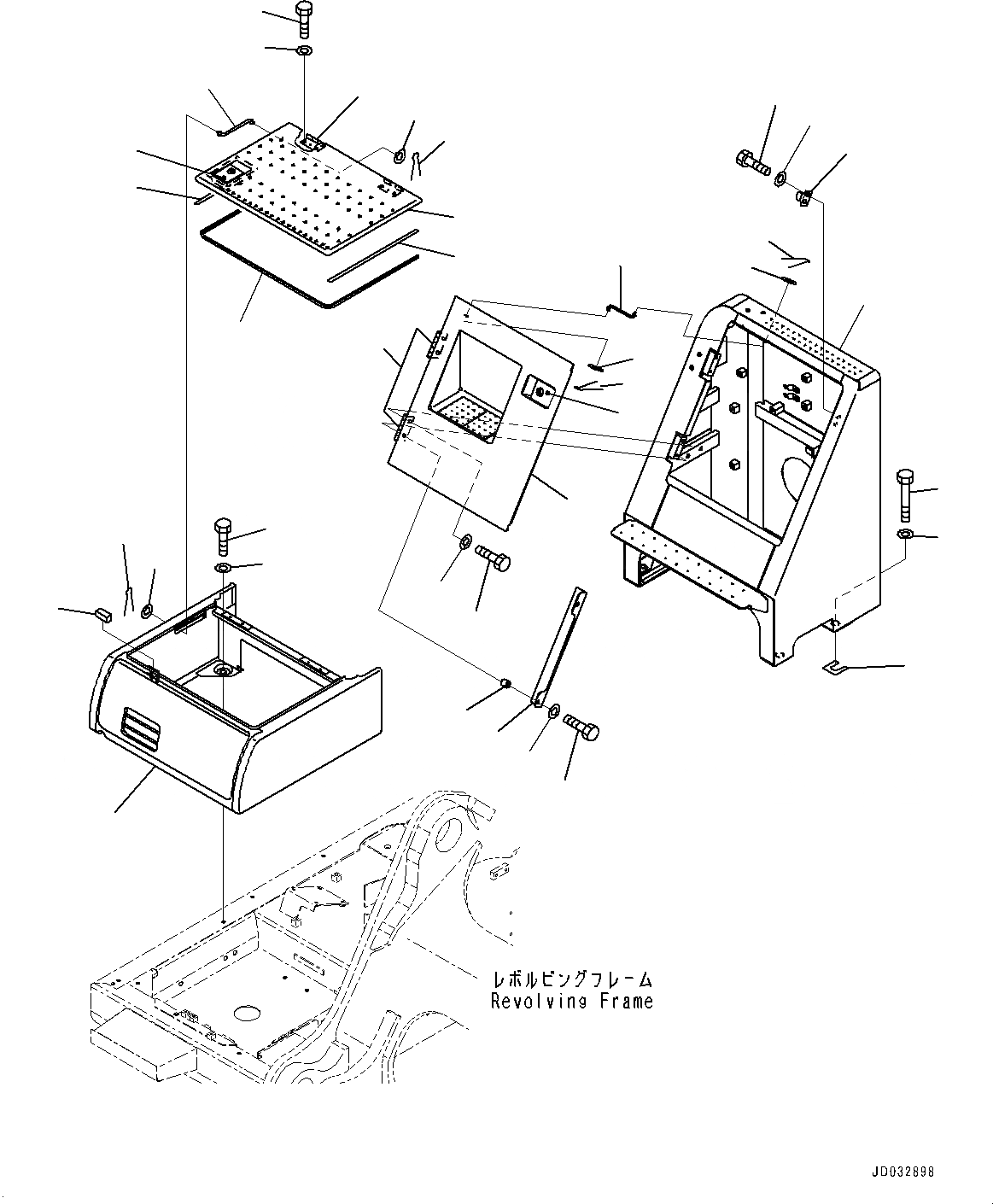 Схема запчастей Komatsu PC700LC-8E0 -  КОРПУС, ЕС ARRANGEMENT  КОРПУС, ЕС ARRANGEMENT