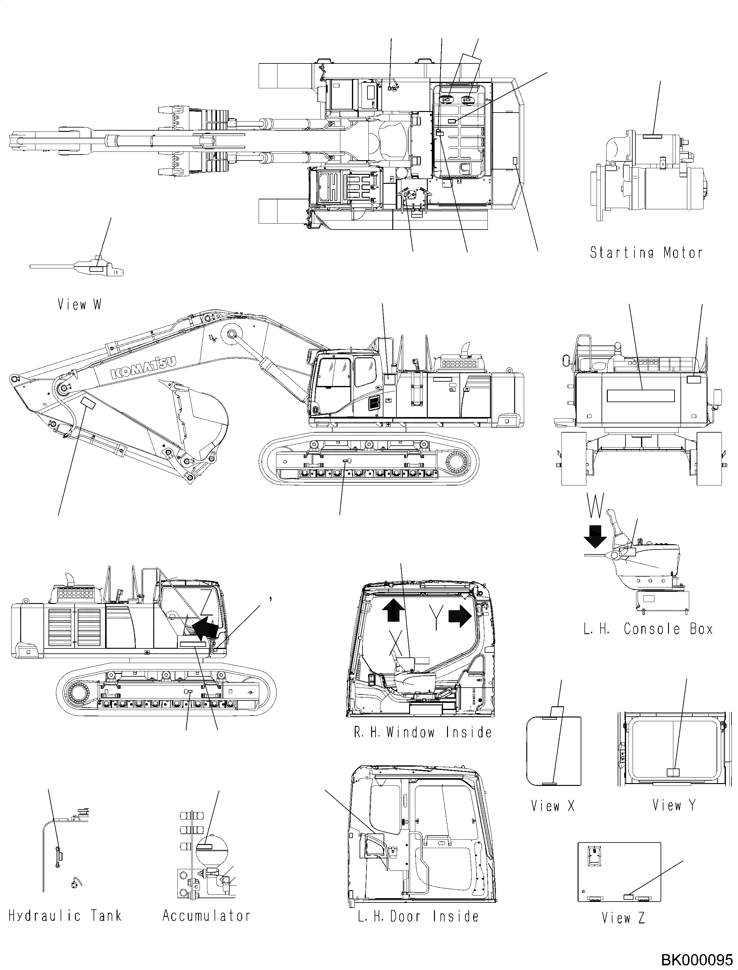 Схема запчастей Komatsu PC700LC-8E0 - МАРКИРОВКА, OPERATING И ПРЕДУПРЕЖДАЮЩ. МАРКИРОВКА МАРКИРОВКА