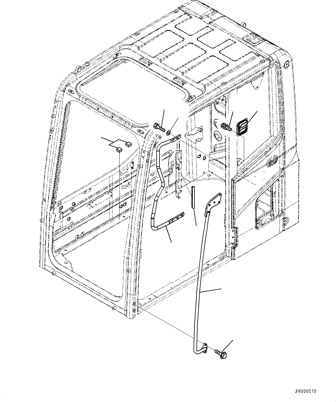 Схема запчастей Komatsu PC700LC-8E0 - КАБИНА, PRESSURE КЛАПАН И РУЧКА (№-) КАБИНА, EOPS КАБИНА, ПРАВ. И ЗАДН. ФИКС. ОКНА, AM-FM РАДИО ДЛЯ АЗИИ, KOMTRAX