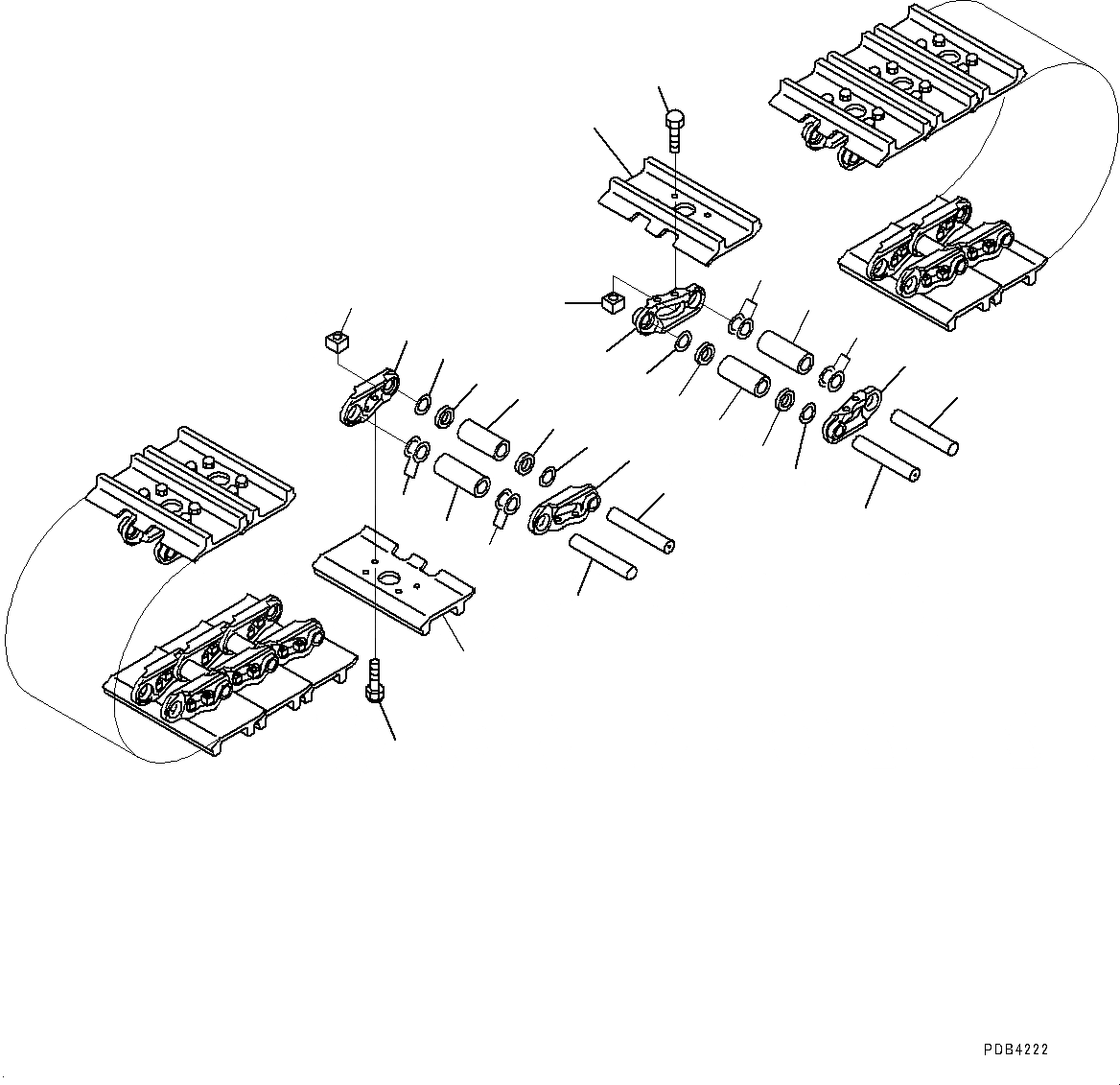 Схема запчастей Komatsu PC700LC-8E0 - ГУСЕНИЦЫ ASSEMBLY (№-) ГУСЕНИЦЫ ASSEMBLY, ОТВЕРСТИЕD ДВОЙН. ГРУНТОЗАЦЕП SHOE, MM ШИР., СМАЗ. УПЛОТНЕНИЕED ТИП, 9 SET