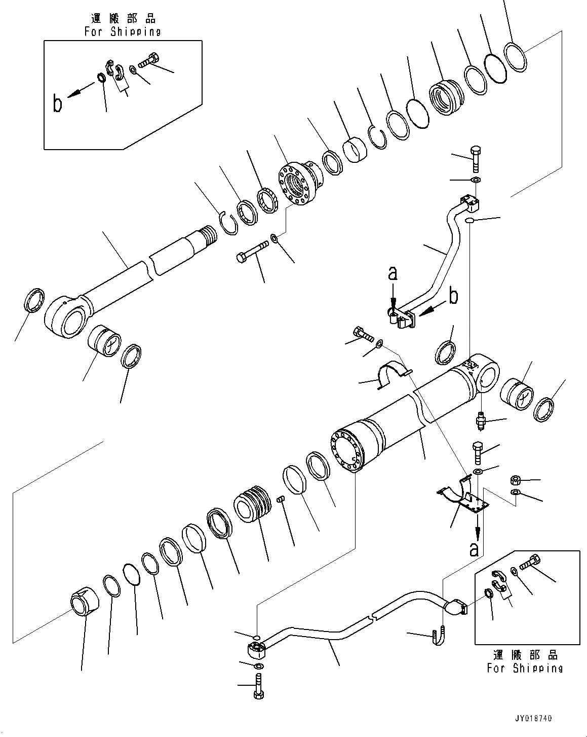Схема запчастей Komatsu PC700LC-8E0 - ЦИЛИНДР СТРЕЛЫ, ПРАВ. (№-) ЦИЛИНДР СТРЕЛЫ