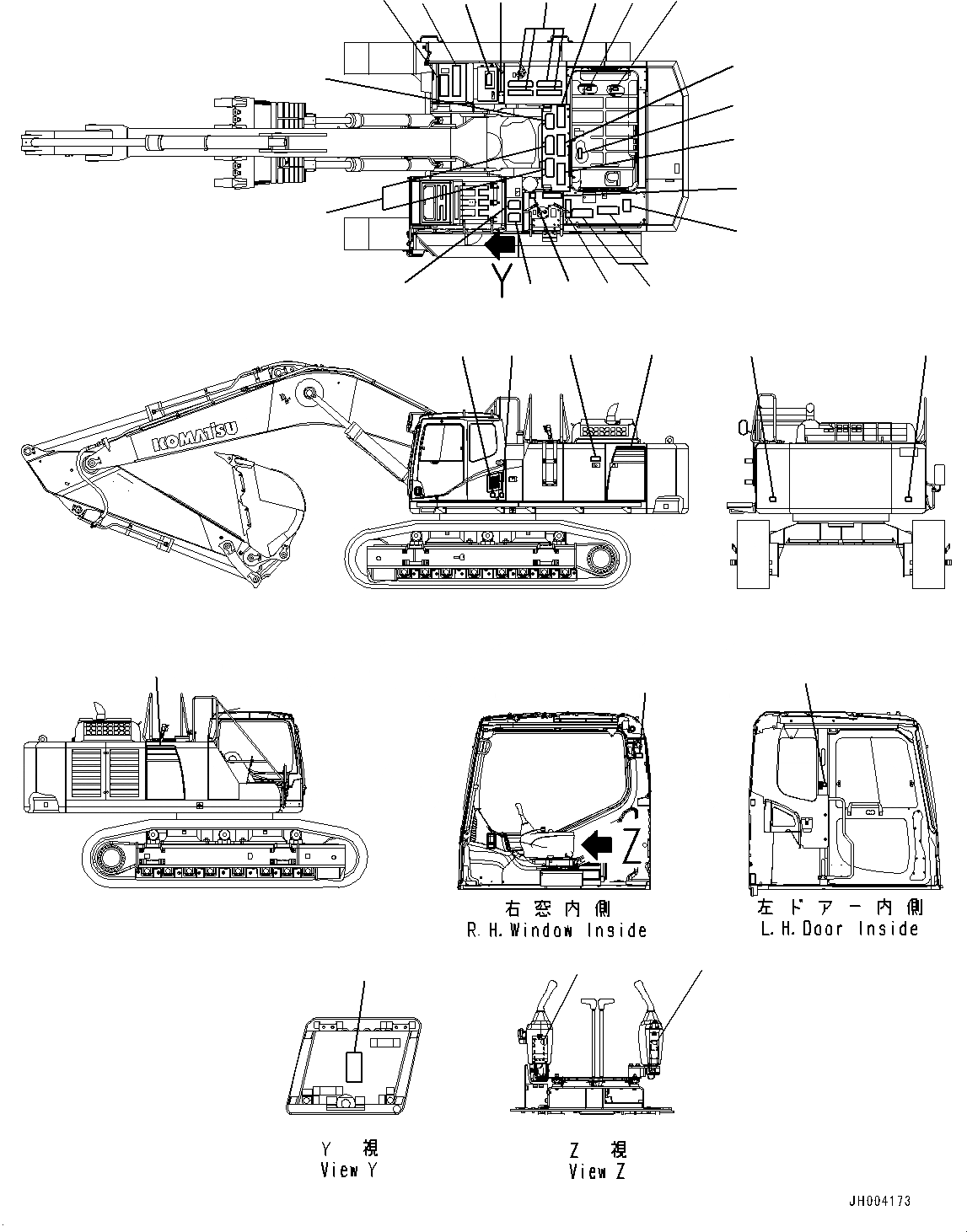 Схема запчастей Komatsu PC700LC-8E0 - МАРКИРОВКА, СИДЕНЬЕ И БУКВЕНН. МАРКИРОВКА (№-) МАРКИРОВКА, ДЛЯ ТУРЦИЯ-АНГЛ.