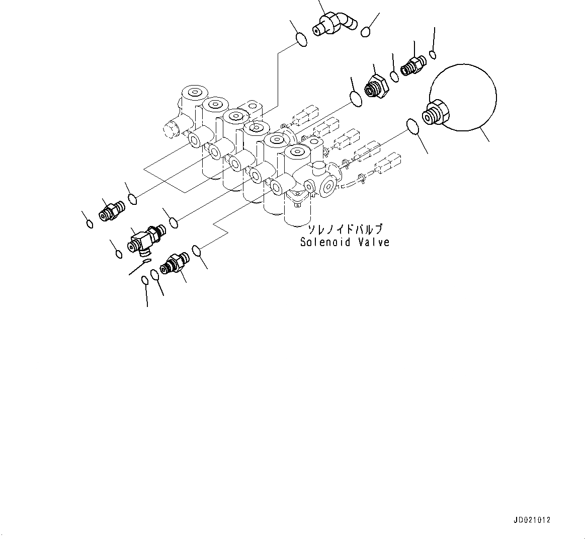 Схема запчастей Komatsu PC200LC-8 - СОЛЕНОИДНЫЙ КЛАПАН ТРУБЫ, КОМПОНЕНТЫ (№-) СОЛЕНОИДНЫЙ КЛАПАН ТРУБЫ