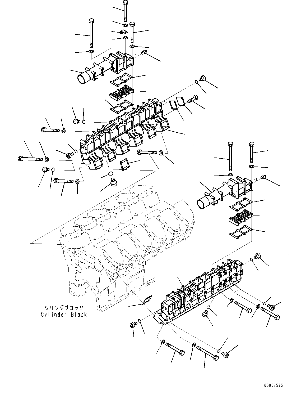 Схема запчастей Komatsu SAA12V140E-3B - ТРУБОПРОВОД ВПУСКА ВОЗДУХА, INTAKE КОЛЛЕКТОР (№-) ТРУБОПРОВОД ВПУСКА ВОЗДУХА, ДЛЯ СЕВ. АМЕРИКИ EPA 2 REGULATIONS