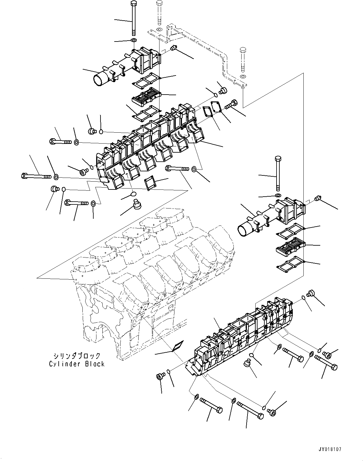 Схема запчастей Komatsu SAA12V140E-3B - ТРУБОПРОВОД ВПУСКА ВОЗДУХА, INTAKE КОЛЛЕКТОР (№-) ТРУБОПРОВОД ВПУСКА ВОЗДУХА, ДЛЯ СЕВ. АМЕРИКИ EPA 2 REGULATIONS