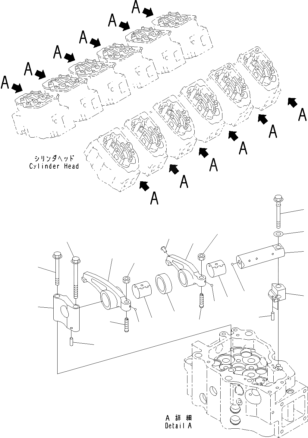 Схема запчастей Komatsu SAA12V140E-3B - РАСПРЕДВАЛ КОМПОНЕНТЫ, РЕЗИН. (№-) РАСПРЕДВАЛ КОМПОНЕНТЫ