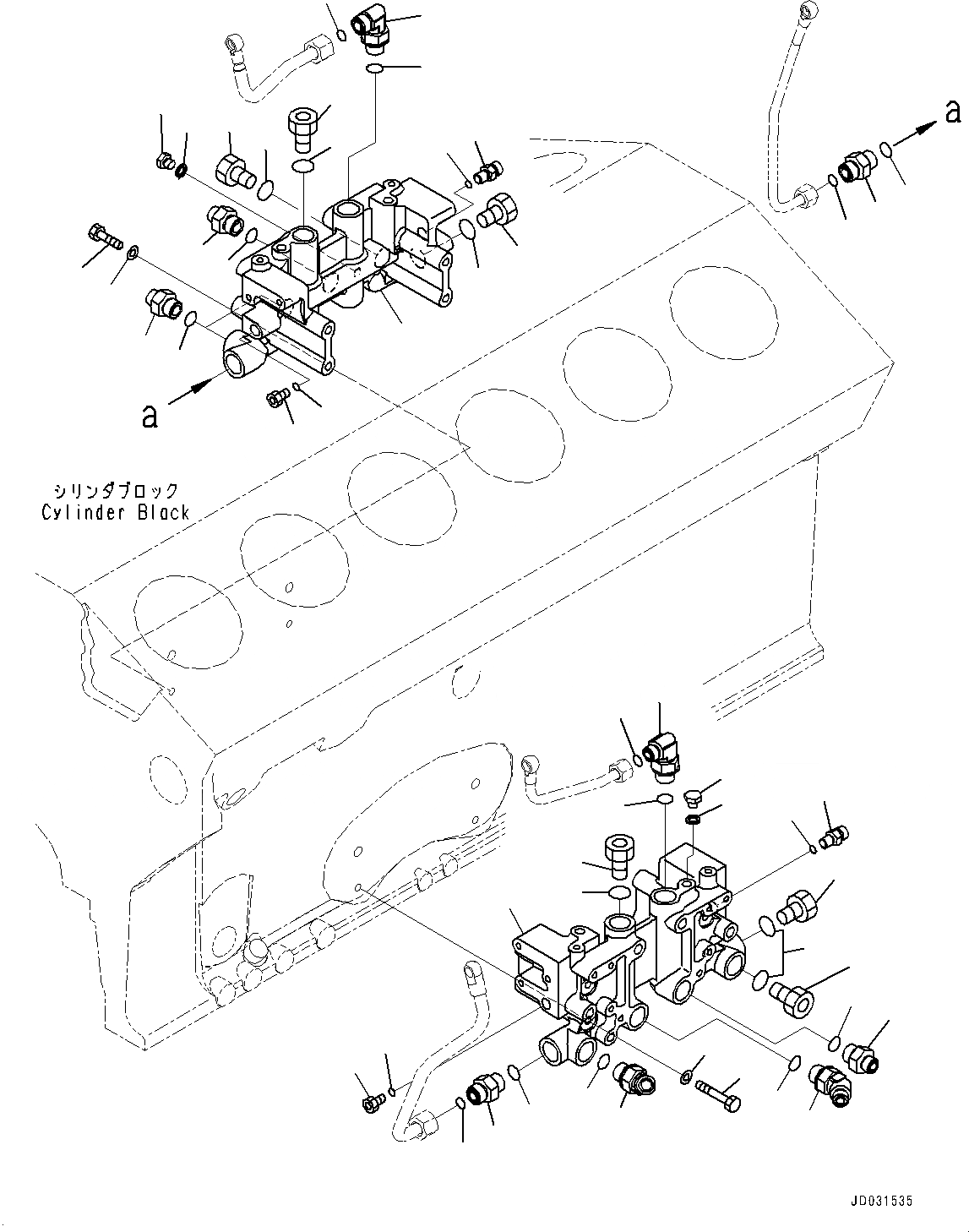 Схема запчастей Komatsu SAA12V140E-3B - ТОПЛИВОПРОВОД., ТОПЛИВН. БЛОК КОМПОНЕНТЫ (№-) ТОПЛИВОПРОВОД., ДЛЯ BAD ТОПЛИВН. И ПЛОХ. ТОПЛИВО СПЕЦ-ЯIFICATION, ВОДН.+DUST