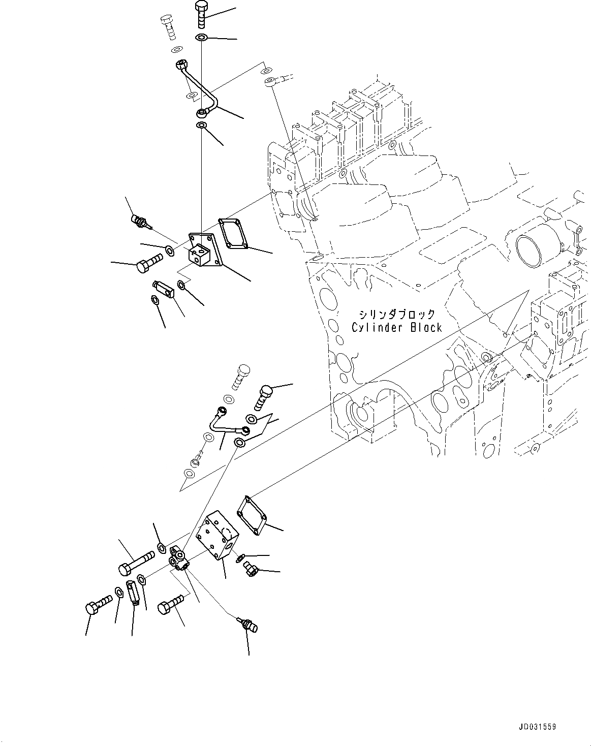 Схема запчастей Komatsu SAA12V140E-3B - ВОЗВРАТ ТОПЛИВА (№-) ВОЗВРАТ ТОПЛИВА