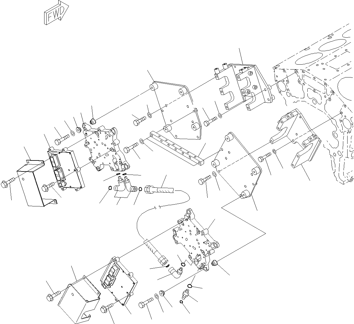 Схема запчастей Komatsu SAA12V140E-3B - УПРАВЛ-Е ДВИГАТЕЛЕМLER (№-) УПРАВЛ-Е ДВИГАТЕЛЕМLER