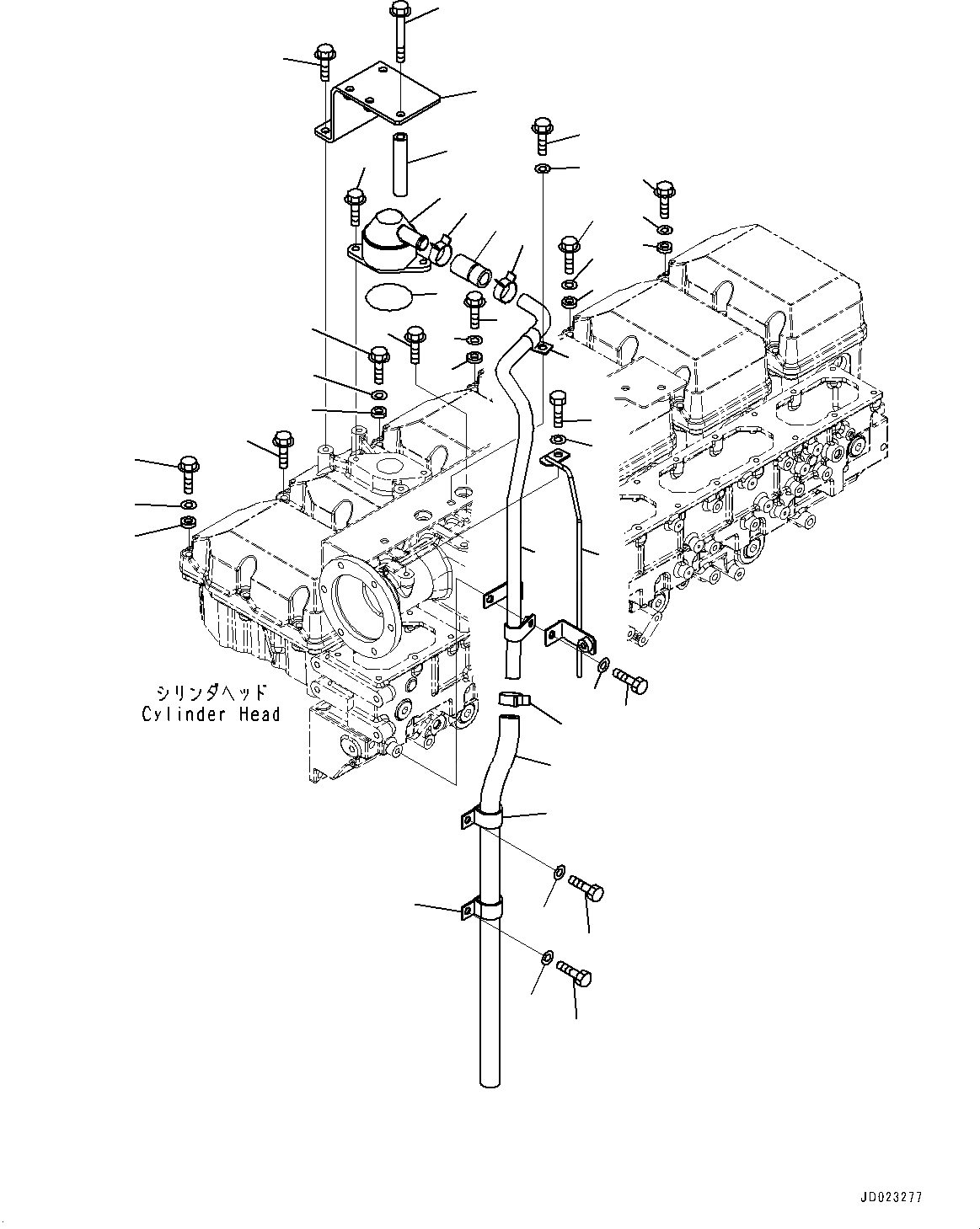 Схема запчастей Komatsu SAA6D170E-5B - КРЫШКА ГОЛОВКИ КОМПОНЕНТЫ (№8-) КРЫШКА ГОЛОВКИ КОМПОНЕНТЫ, ПЕРИОДИЧ. ОБСЛУЖ. SERVICE СОЕДИН-ЕS