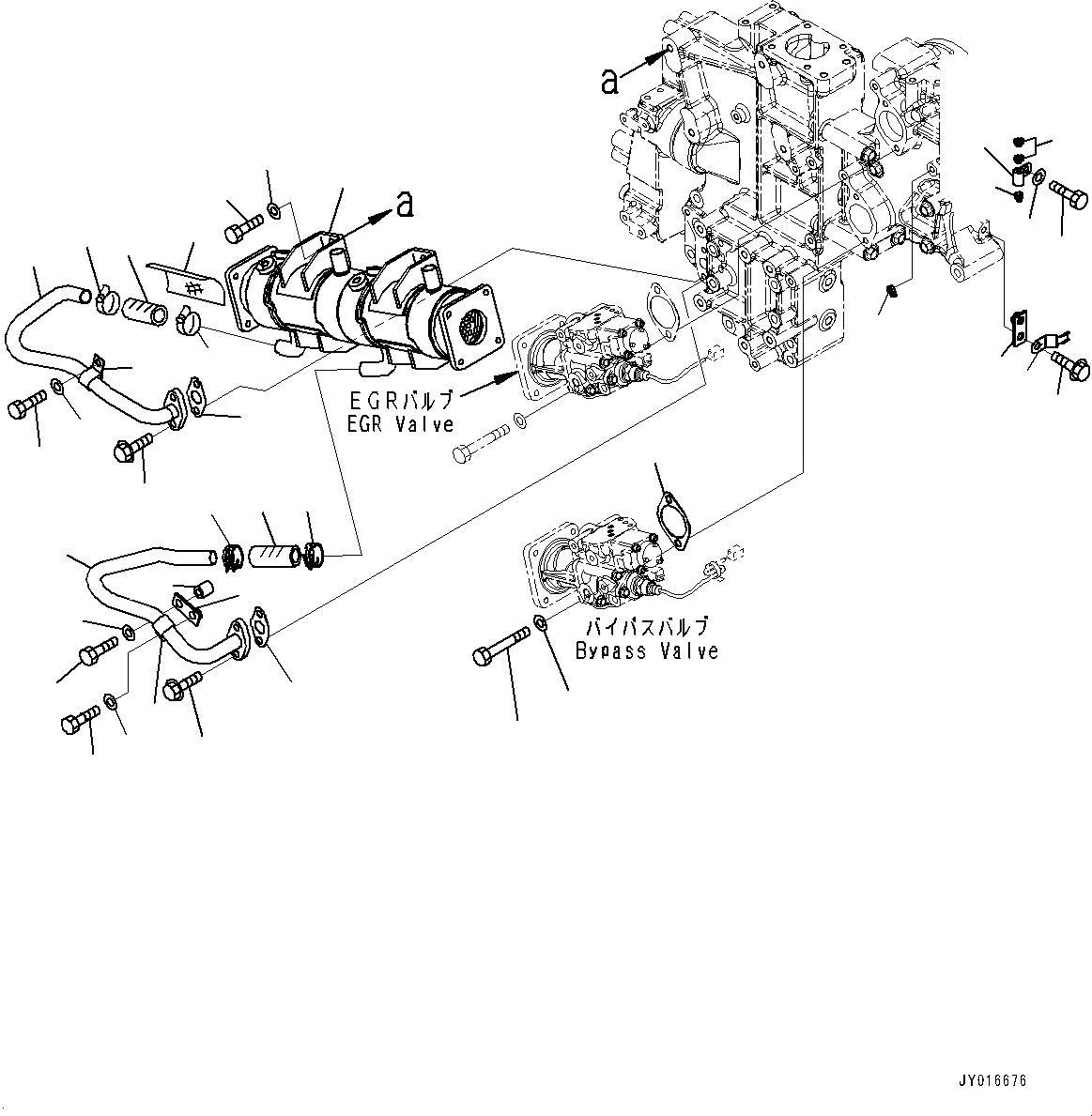 Схема запчастей Komatsu SAA6D170E-5B - ВЫПУСКН. GAS RE-CIRCULATION (EGR) КЛАПАН, EGR КЛАПАН И ОХЛАДИТЕЛЬ КРЕПЛЕНИЕ (№8-) ВЫПУСКН. GAS RE-CIRCULATION (EGR) КЛАПАН