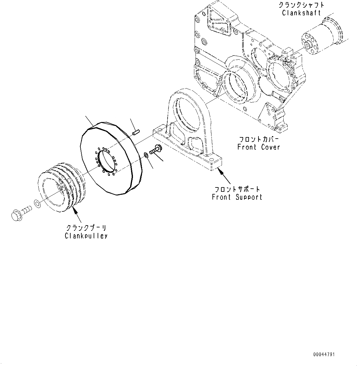 Схема запчастей Komatsu SAA6D170E-5B - ДЕМПФЕР (№8-) ДЕМПФЕР