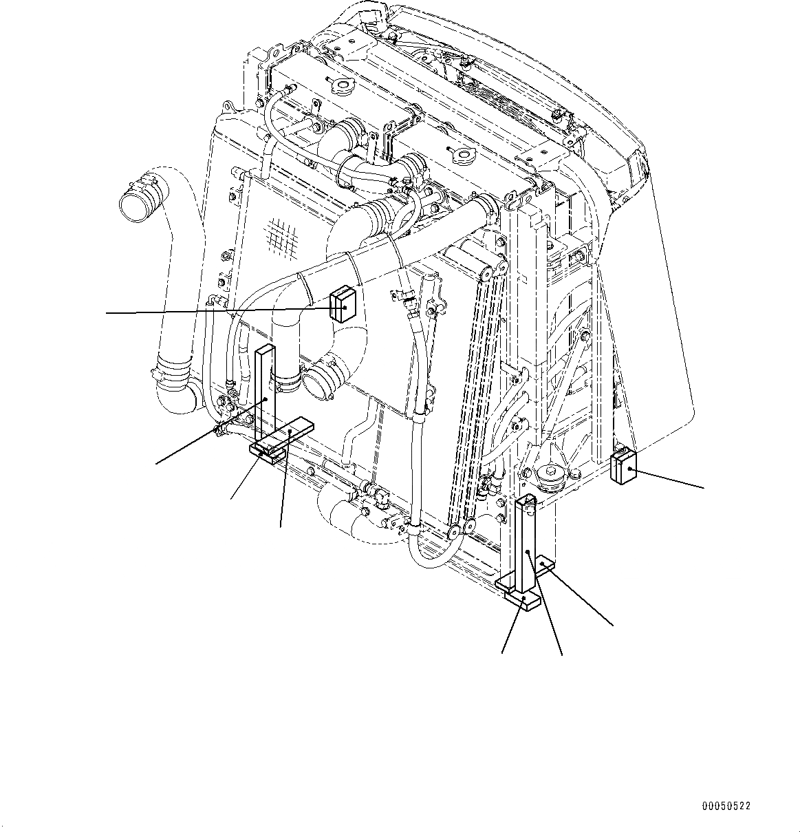 Схема запчастей Komatsu WA470-6A - РАДИАТОР, ЩИТКИ (№9-) РАДИАТОР, С КОНДИЦИОНЕРОМ