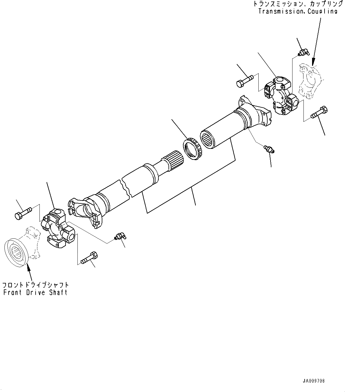 Схема запчастей Komatsu WA470-6A - КАРДАНН. ВАЛ, ВАЛ И БОЛТ (№987-) КАРДАНН. ВАЛ
