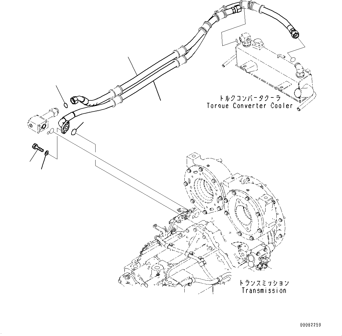 Схема запчастей Komatsu WA470-6A - ГИДРОТРАНСФОРМАТОР И ТРАНСМИССИЯ, ГИДРОТРАНСФОРМАТОР ЛИНИЯ ОХЛАЖДЕНИЯ (№9-) ГИДРОТРАНСФОРМАТОР И ТРАНСМИССИЯ, БЕЗ БЛОКИР.UP ТИП