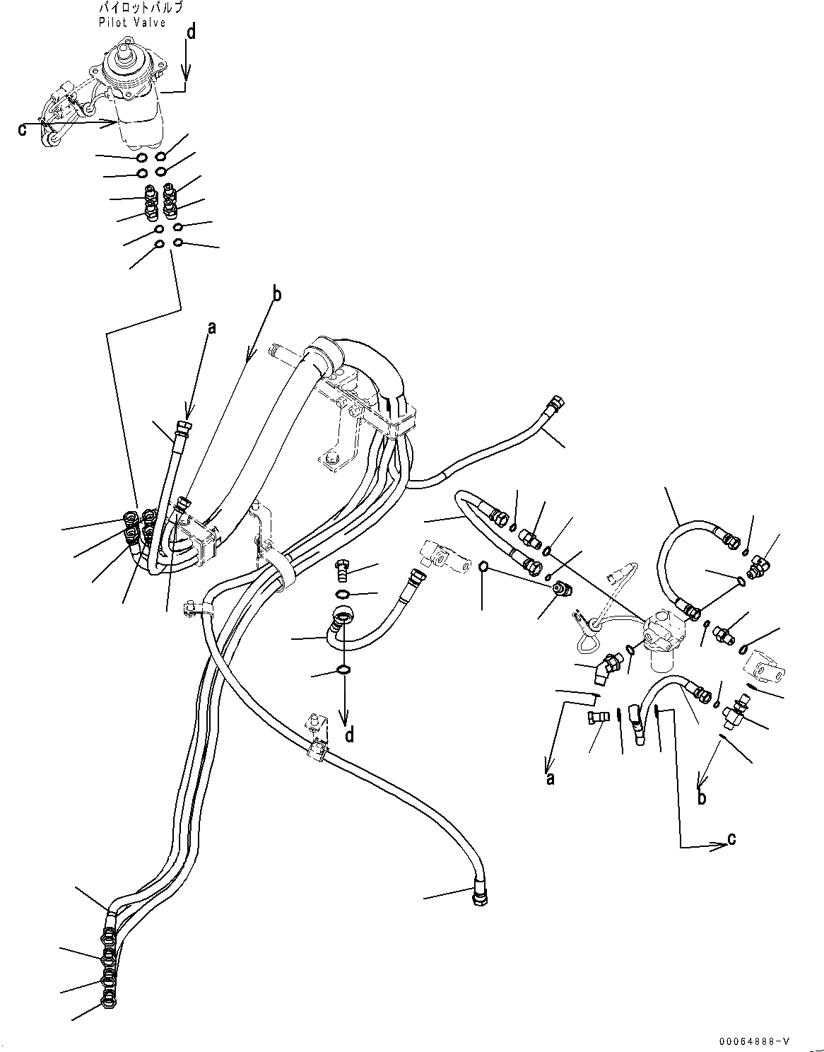 Схема запчастей Komatsu WA470-6A - УПРАВЛЕНИЕ ПОГРУЗКОЙ БЛОК, PPC ТРУБЫ (/) (№9-) УПРАВЛЕНИЕ ПОГРУЗКОЙ БЛОК, С MULTI-FUNCTION MONO РЫЧАГ
