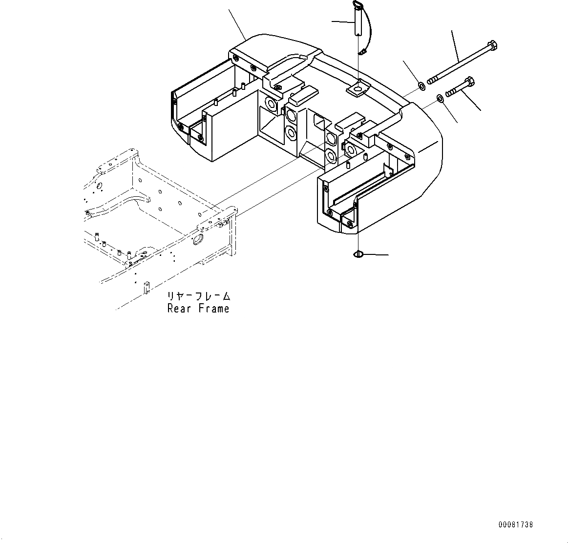 Схема запчастей Komatsu WA470-6A - ПРОТИВОВЕС (№9-) ПРОТИВОВЕС, KG