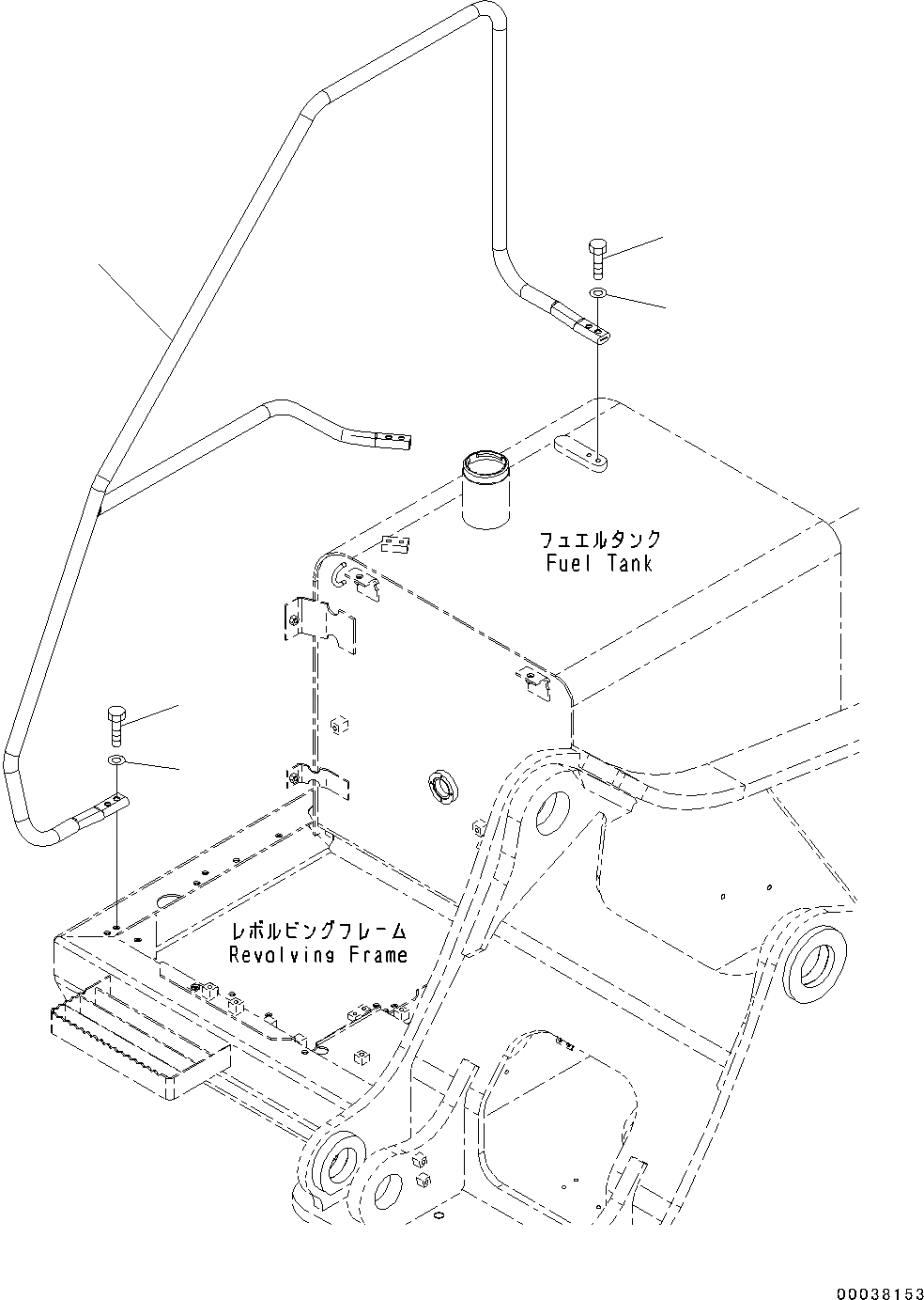 Схема запчастей Komatsu PC550LC-8 - ПОРУЧНИ(№78-) HANDRAIL