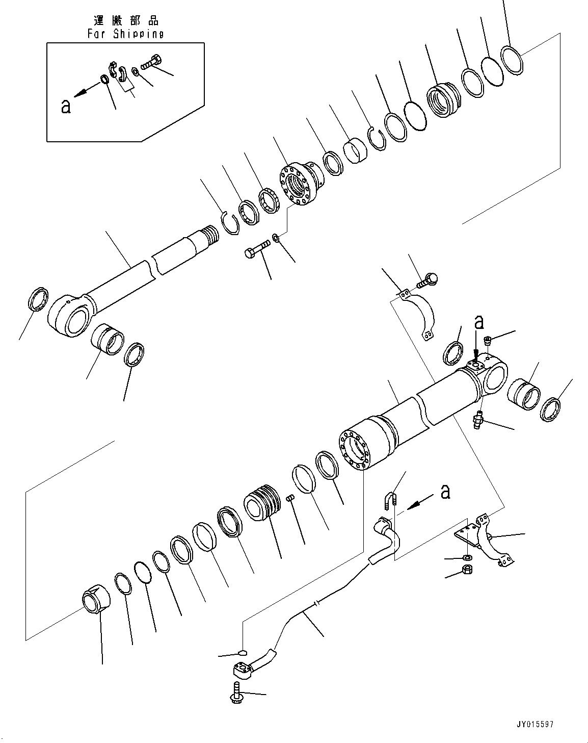 Схема запчастей Komatsu PC550LC-8 - ЦИЛИНДР СТРЕЛЫ, ЛЕВ. (№78-) ЦИЛИНДР СТРЕЛЫ