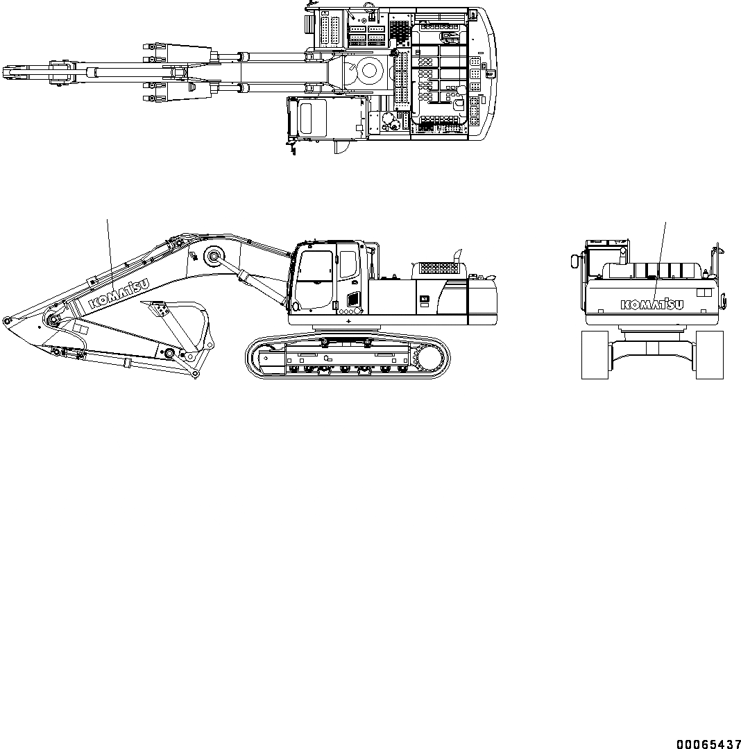 Схема запчастей Komatsu PC550LC-8 - ЛОГОТИП KOMATSU(№78-) KOMATSU ЛОГОТИП