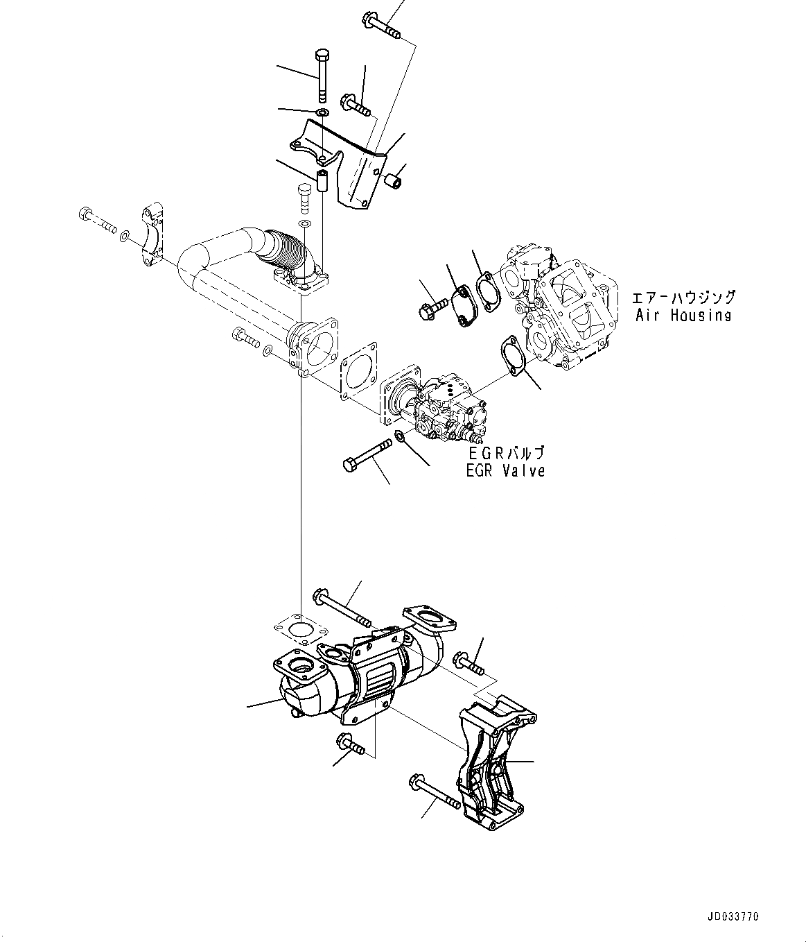 Схема запчастей Komatsu SAA6D125E-5D - ВЫПУСКН. GAS RE-CIRCULATION (EGR) КЛАПАН, EGR КЛАПАН И ОХЛАДИТЕЛЬ КРЕПЛЕНИЕ (/) (№7-) ВЫПУСКН. GAS RE-CIRCULATION (EGR) КЛАПАН