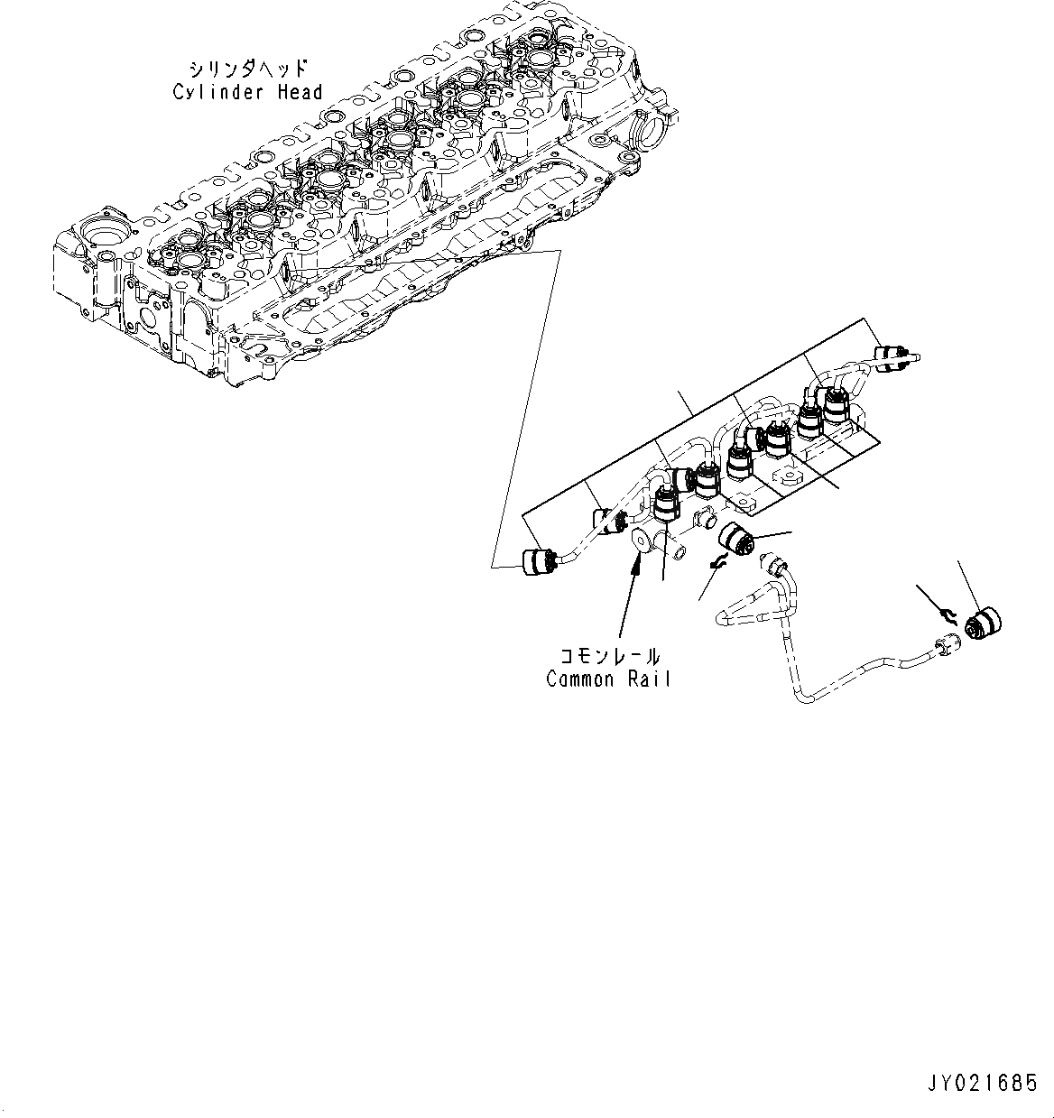 Схема запчастей Komatsu SAA6D107E-1A - ТОПЛИВН. СИСТЕМА КРЫШКА(№-) ТОПЛИВН. СИСТЕМА COVER