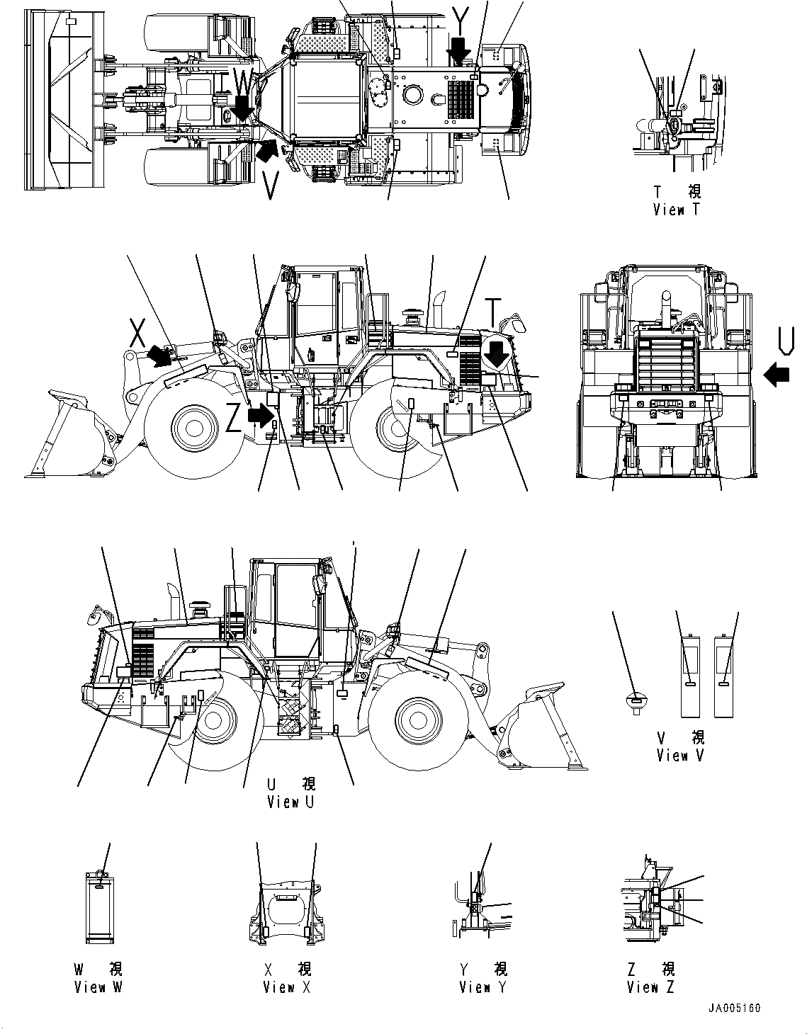 Схема запчастей Komatsu WA470-6 - МАРКИРОВКА, EXTERIOR (№9-) МАРКИРОВКА, ИСПАНИЯ, TEXT ТИП