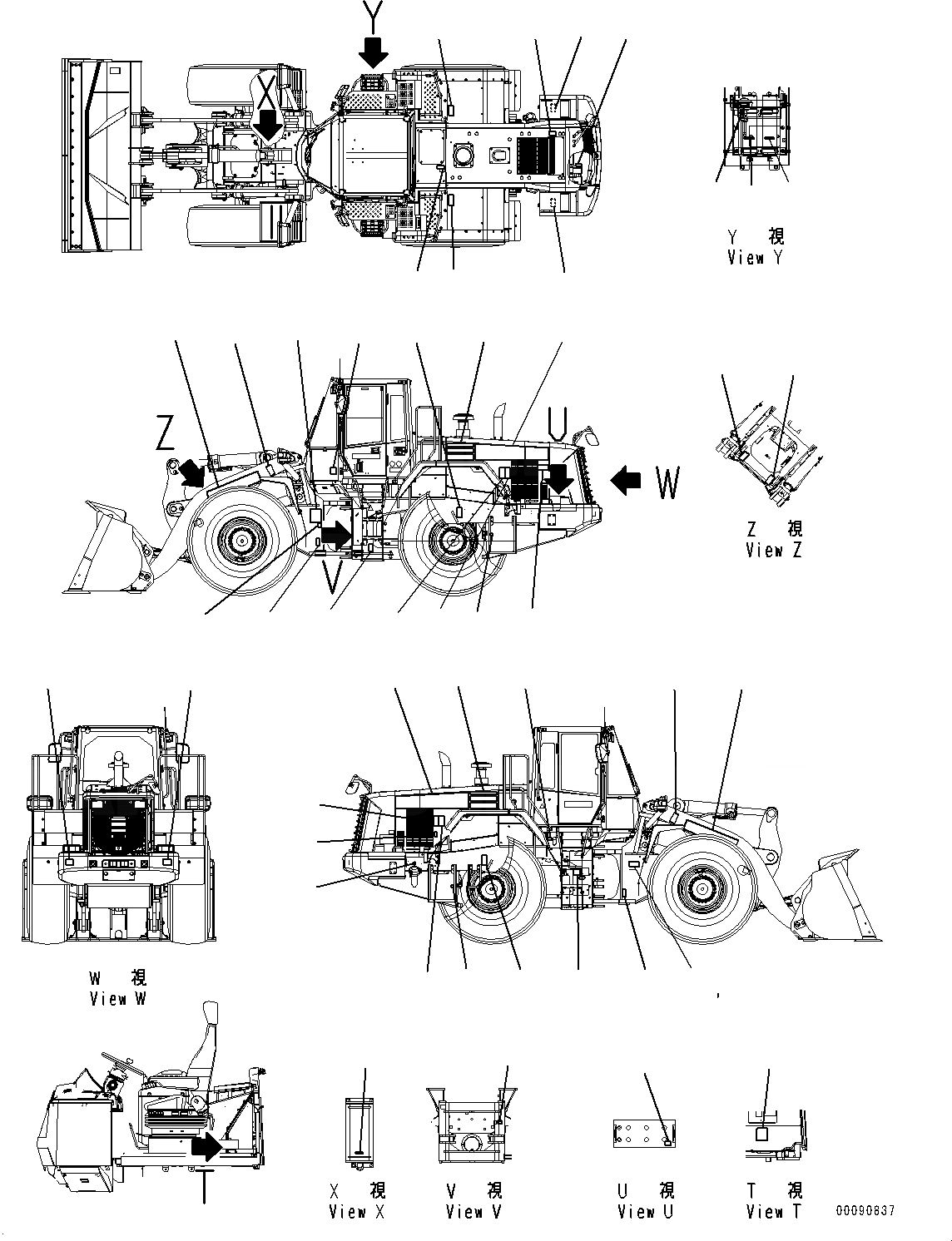 Схема запчастей Komatsu WA470-6 - МАРКИРОВКА, EXTERIOR (№978-) МАРКИРОВКА, АНГЛ., ДЛЯ АККУМУЛЯТОР