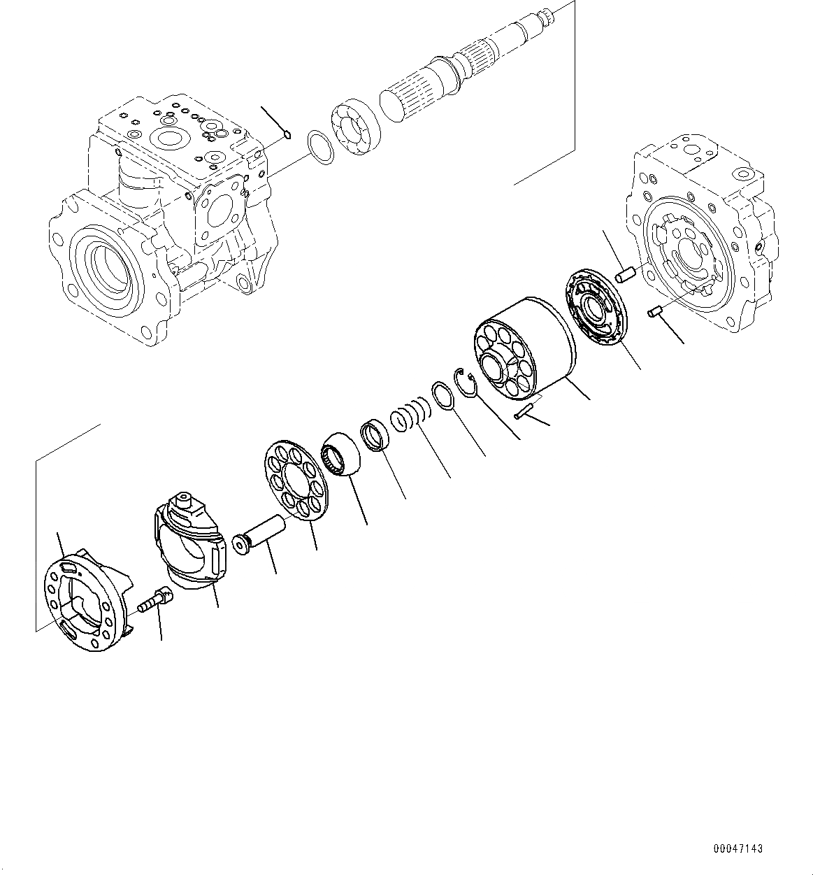 Схема запчастей Komatsu WA470-6 - ГИДР. НАСОС., ПОГРУЗ. НАСОС (/) (№9-) ГИДР. НАСОС., С ЭКСТРЕНН. УПРАВЛ., АВТОМАТИЧ. УПРАВЛ-Е ТИП