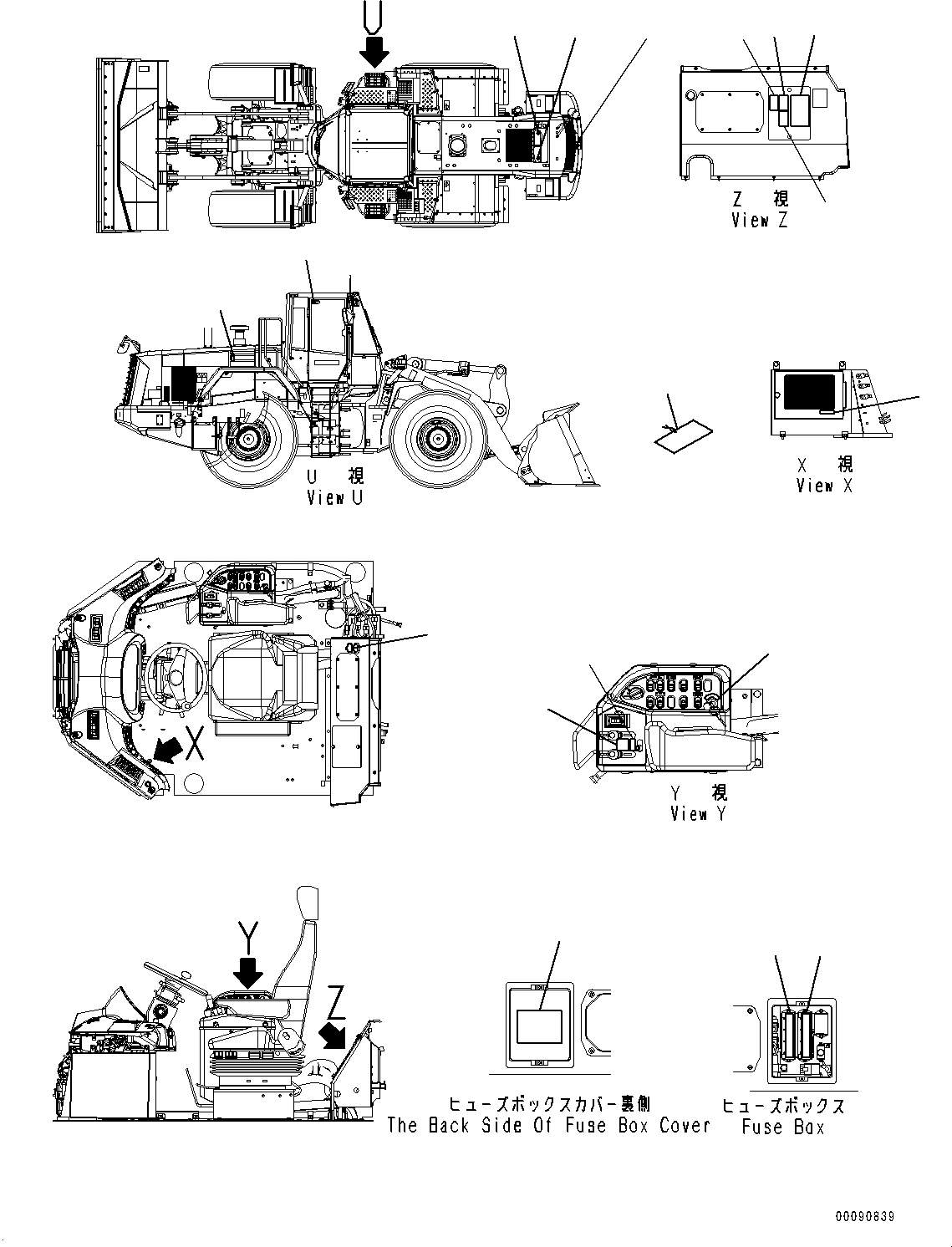 Схема запчастей Komatsu WA480-6 - МАРКИРОВКА, ИНТЕРЬЕР (№9-9779) МАРКИРОВКА, ТУРЦИЯ-АНГЛ.