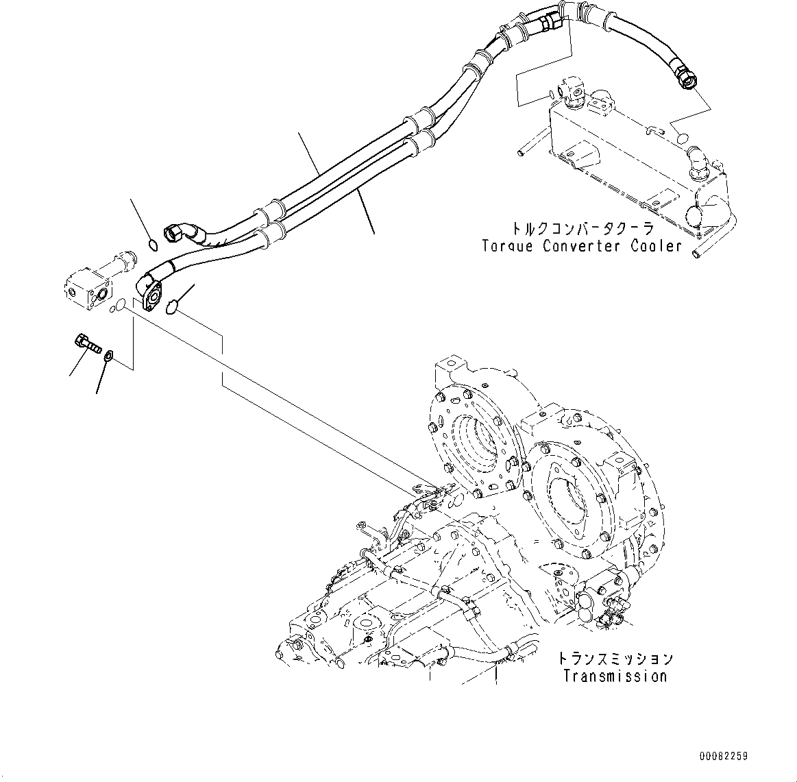 Схема запчастей Komatsu WA480-6 - ГИДРОТРАНСФОРМАТОР И ТРАНСМИССИЯ, ГИДРОТРАНСФОРМАТОР ЛИНИЯ ОХЛАЖДЕНИЯ (№9-) ГИДРОТРАНСФОРМАТОР И ТРАНСМИССИЯ, С БЛОКИР.UP ТИП