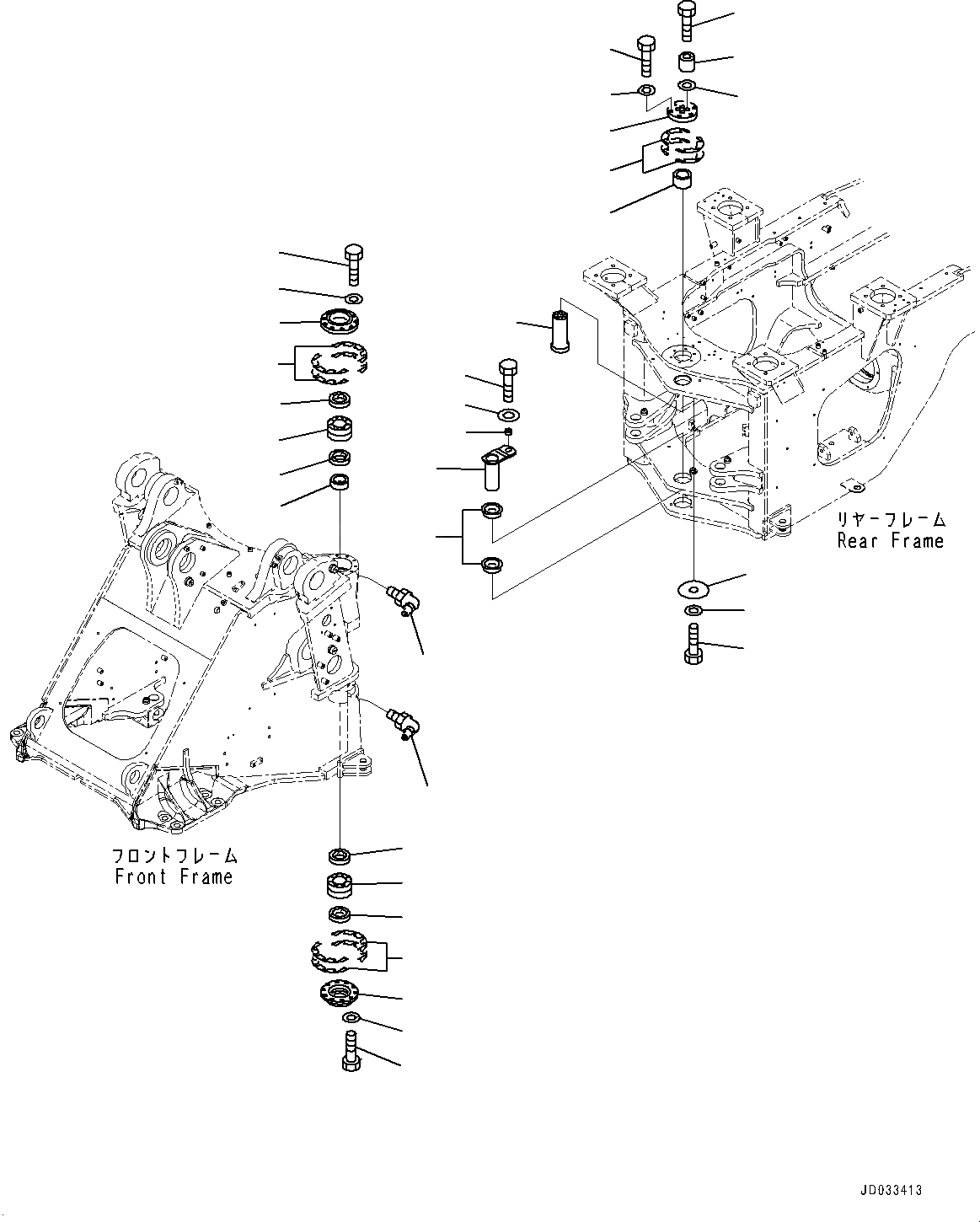 Схема запчастей Komatsu WA480-6 - ПАЛЕЦ(№9-) HINGE ПАЛЕЦ