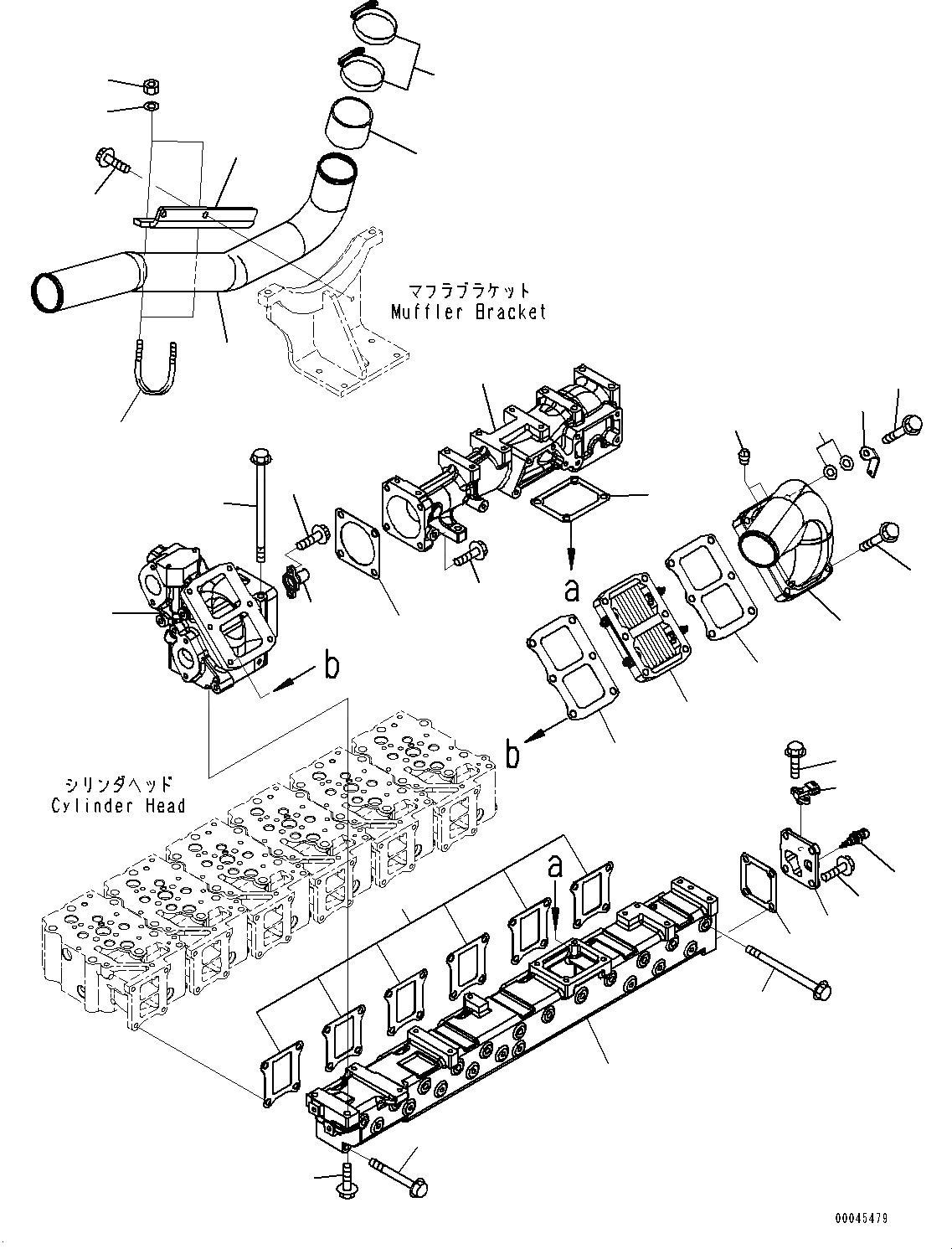 Схема запчастей Komatsu SAA6D125E-5E - ТРУБОПРОВОД ВПУСКА ВОЗДУХА И СОЕДИН-Е (№7-) ТРУБОПРОВОД ВПУСКА ВОЗДУХА И СОЕДИН-Е