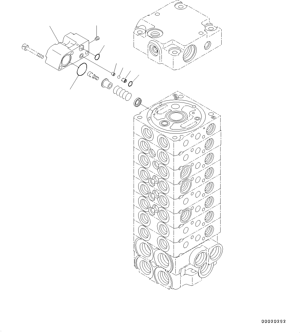 Схема запчастей Komatsu PC20MR-3 - УПРАВЛЯЮЩ. КЛАПАН, ВНУТР. ЧАСТИ (/) (№-) УПРАВЛЯЮЩ. КЛАПАН, БЕЗ СИГНАЛ ХОДА