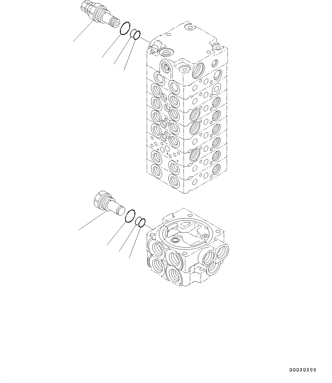 Схема запчастей Komatsu PC20MR-3 - УПРАВЛЯЮЩ. КЛАПАН, ВНУТР. ЧАСТИ (/) (№-) УПРАВЛЯЮЩ. КЛАПАН, БЕЗ СИГНАЛ ХОДА