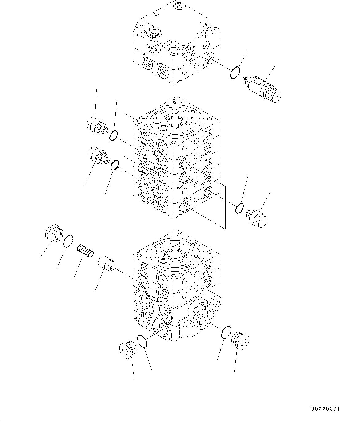 Схема запчастей Komatsu PC20MR-3 - УПРАВЛЯЮЩ. КЛАПАН, ВНУТР. ЧАСТИ (/) (№-) УПРАВЛЯЮЩ. КЛАПАН, БЕЗ СИГНАЛ ХОДА