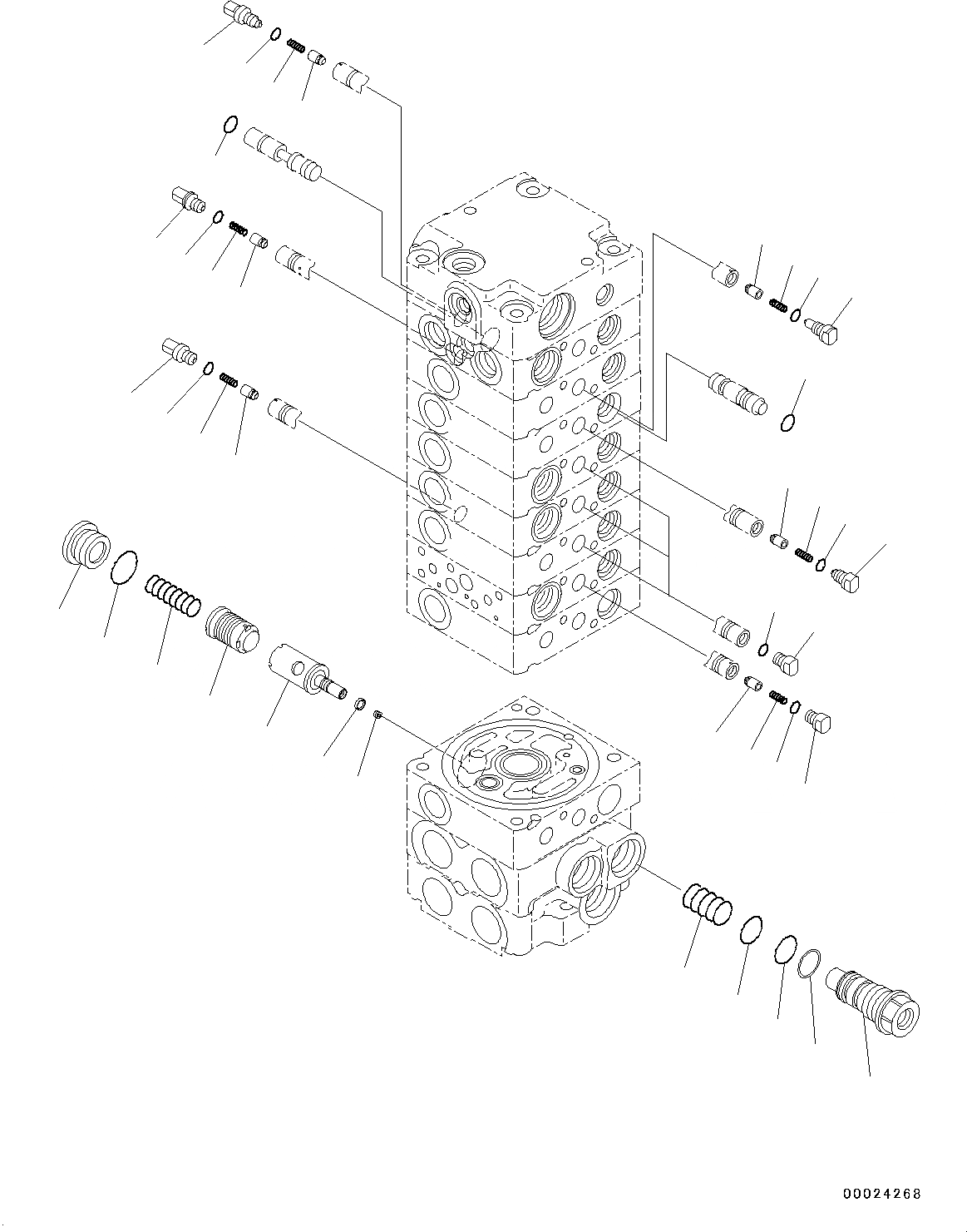 Схема запчастей Komatsu PC20MR-3 - УПРАВЛЯЮЩ. КЛАПАН, ВНУТР. ЧАСТИ (8/) (№-) УПРАВЛЯЮЩ. КЛАПАН, С СИГНАЛ ХОДА, ДЛЯ -ДОПОЛН. АКТУАТОР ТРУБЫ