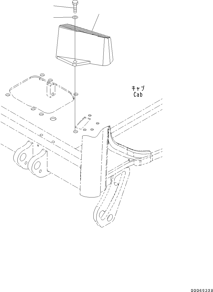 Схема запчастей Komatsu PC20MR-3 - КАБИНА, ПОЛ, FOOTREST, ЛЕВ. (№-) КАБИНА, С НАВЕСН. ОБОРУД КЛАПАН, МАСТЕР КЛЮЧ