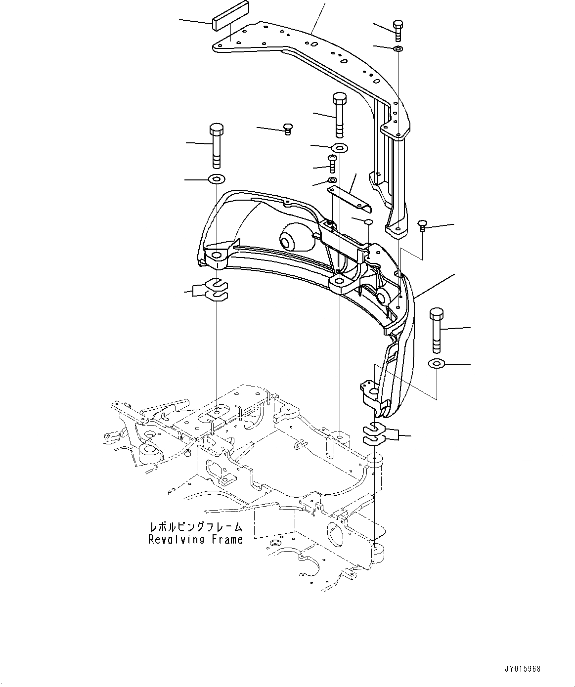 Схема запчастей Komatsu PC20MR-3 - ПРОТИВОВЕС (№8-) ПРОТИВОВЕС