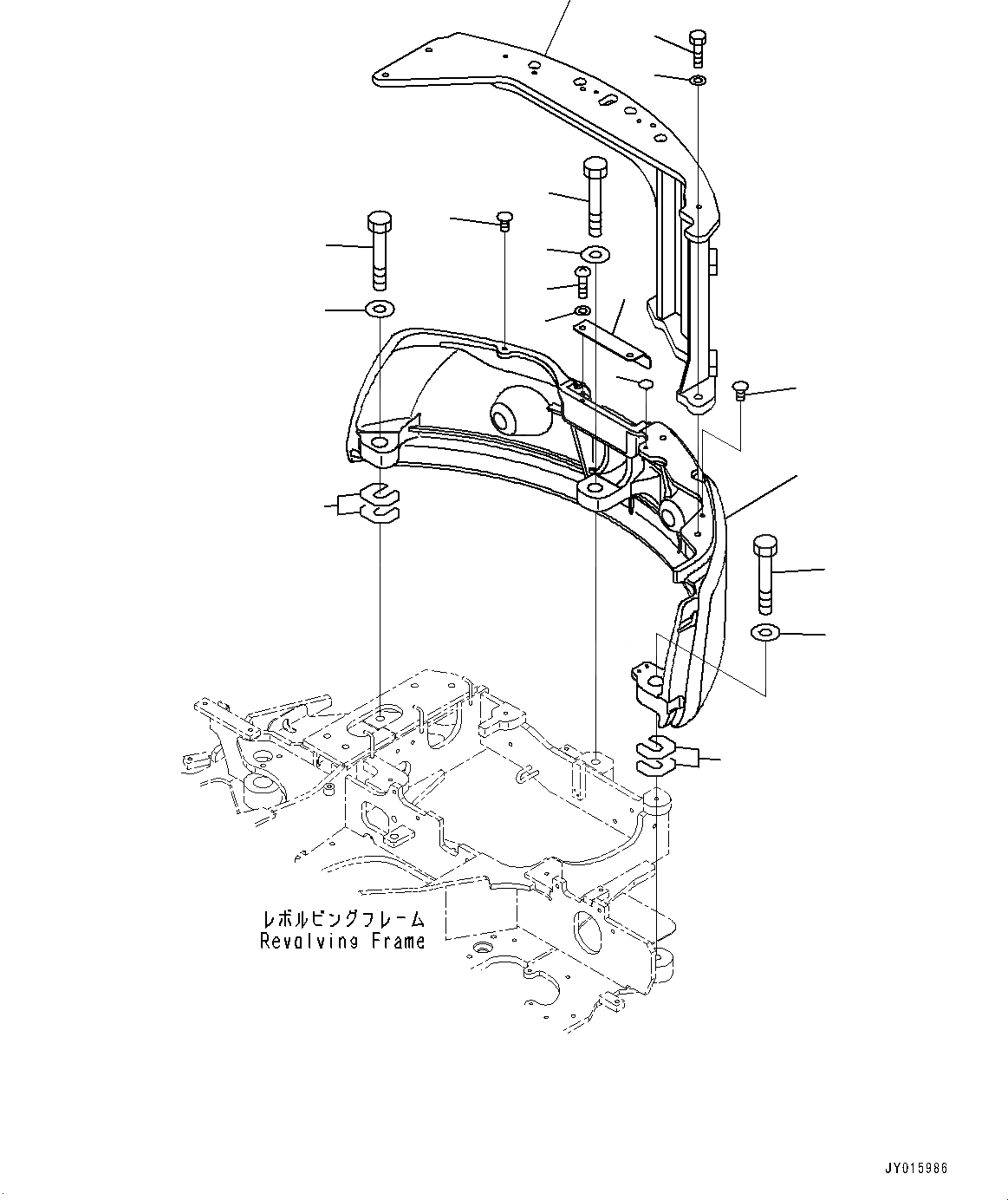 Схема запчастей Komatsu PC20MR-3 - ПРОТИВОВЕС (№8-) ПРОТИВОВЕС, ДЛЯ КАБИНА ROPS