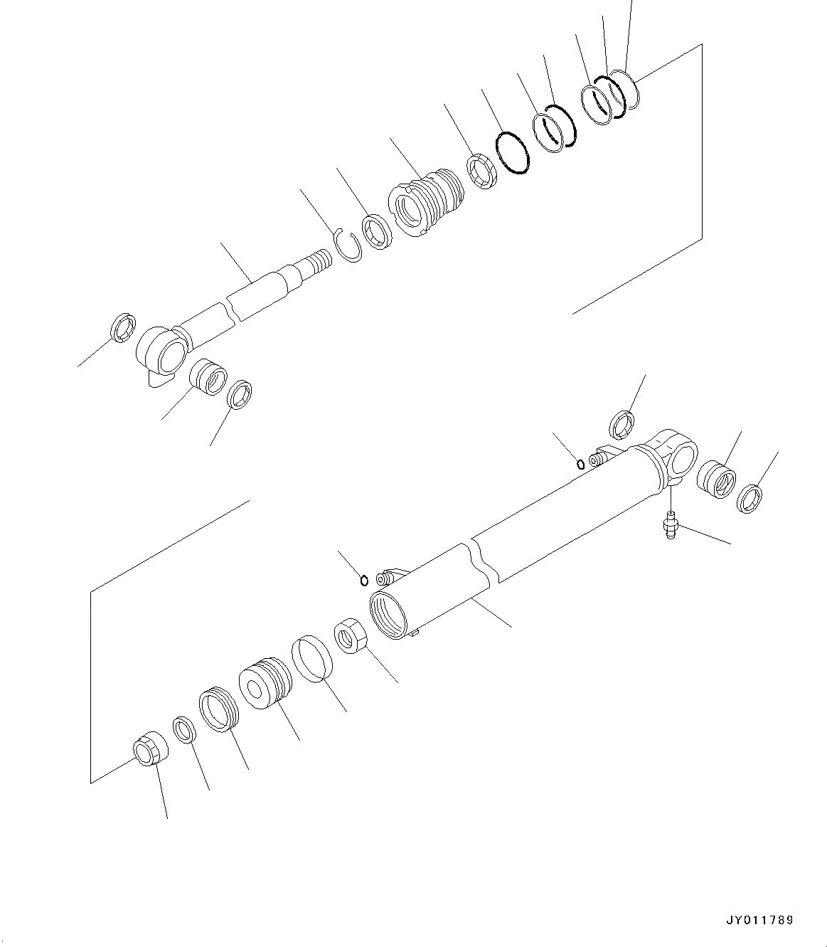 Схема запчастей Komatsu PC20MR-3 - ЦИЛИНДР СТРЕЛЫ, ВНУТР. ЧАСТИ (№-8) ЦИЛИНДР СТРЕЛЫ, ДЛЯ 8MM СТРЕЛА