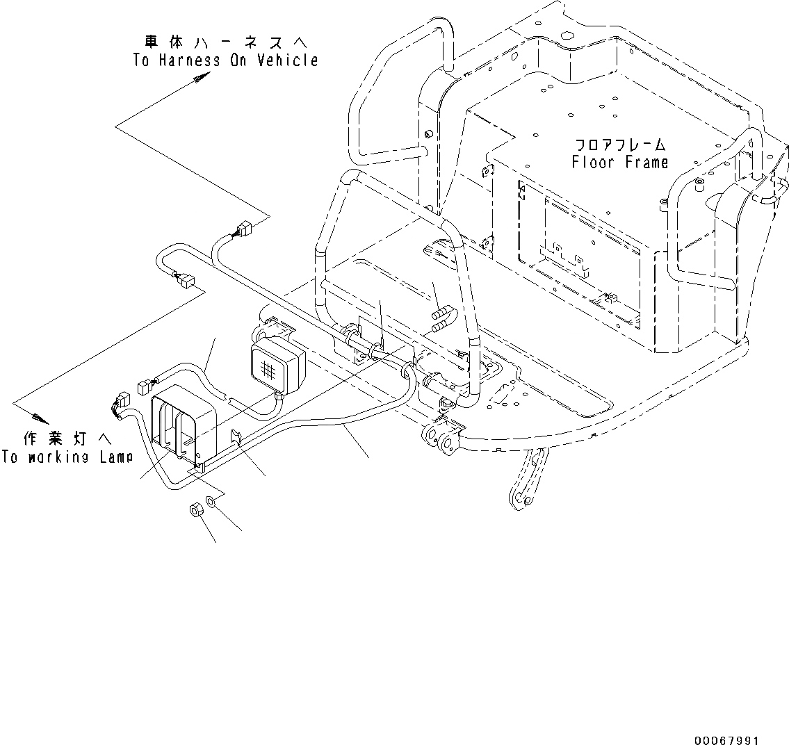 Схема запчастей Komatsu PC55MR-3 - ДОПОЛН. ЛАМПА РАБОЧ. ОСВЕЩЕНИЯ (№-) ДОПОЛН. ЛАМПА РАБОЧ. ОСВЕЩЕНИЯ, ДЛЯ НАВЕСА